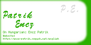 patrik encz business card